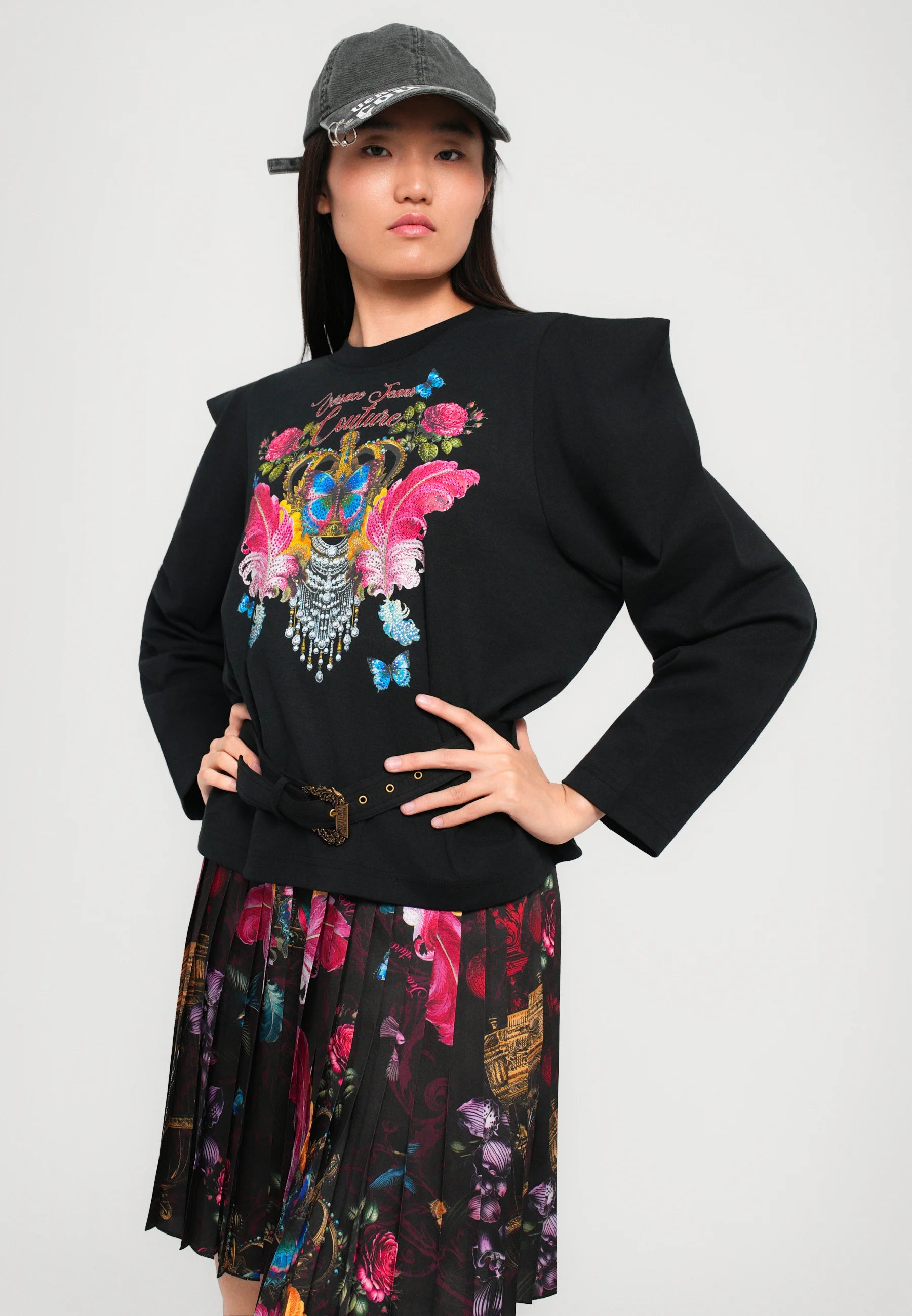 Versace Jeans Couture INTERLOCK - Maglietta a manica lunga - black