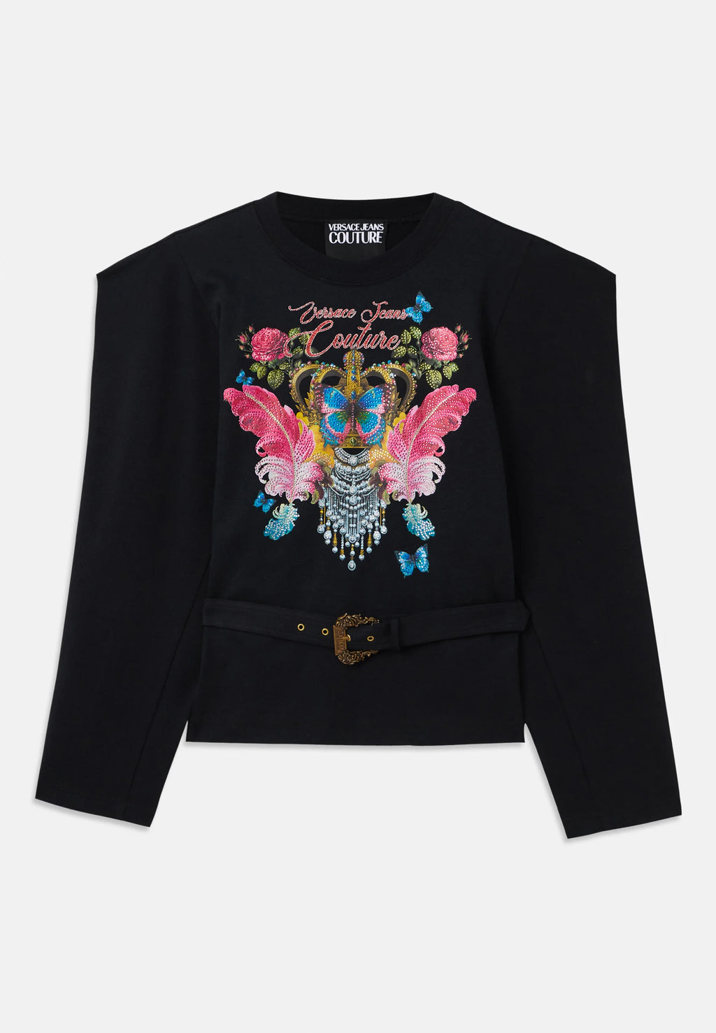 Versace Jeans Couture INTERLOCK - Maglietta a manica lunga - black