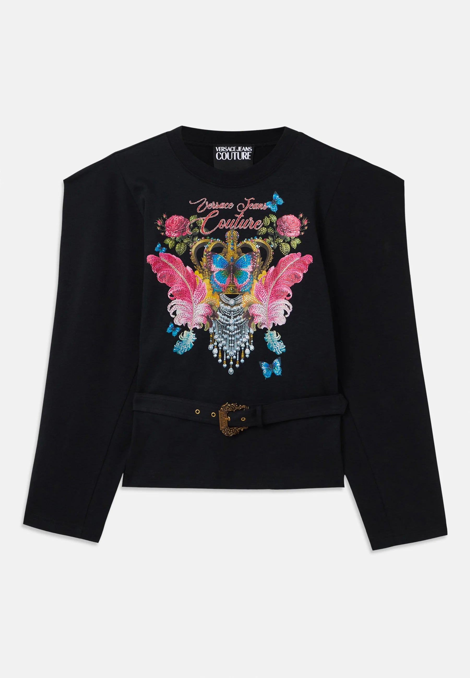 Versace Jeans Couture INTERLOCK - Maglietta a manica lunga - black