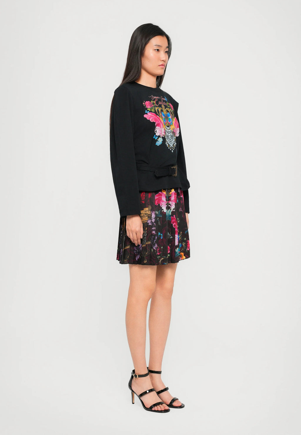 Versace Jeans Couture INTERLOCK - Maglietta a manica lunga - black