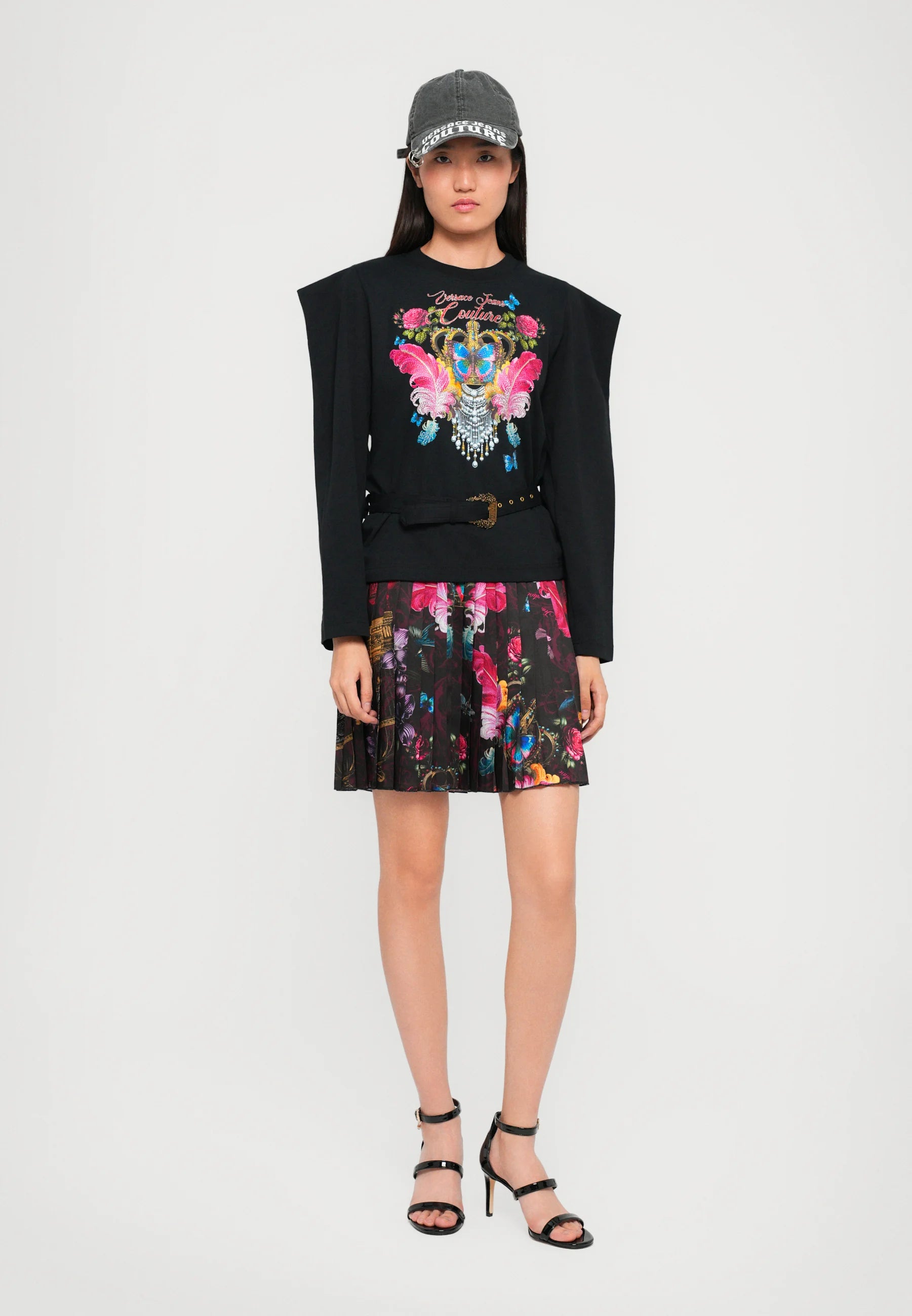 Versace Jeans Couture INTERLOCK - Maglietta a manica lunga - black